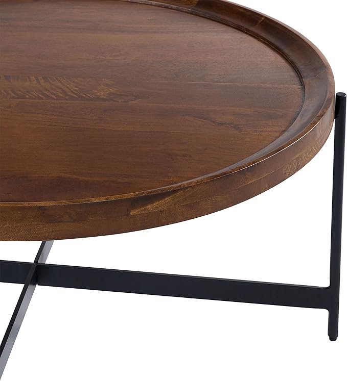 Brookline Solid Acacia Wood 42-Inch Round Coffee Table - Image 10