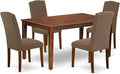 East West Furniture CAEN5-MAH-18 5 Piece Dinette Set Includes a Rectangle by EastWestFurniture