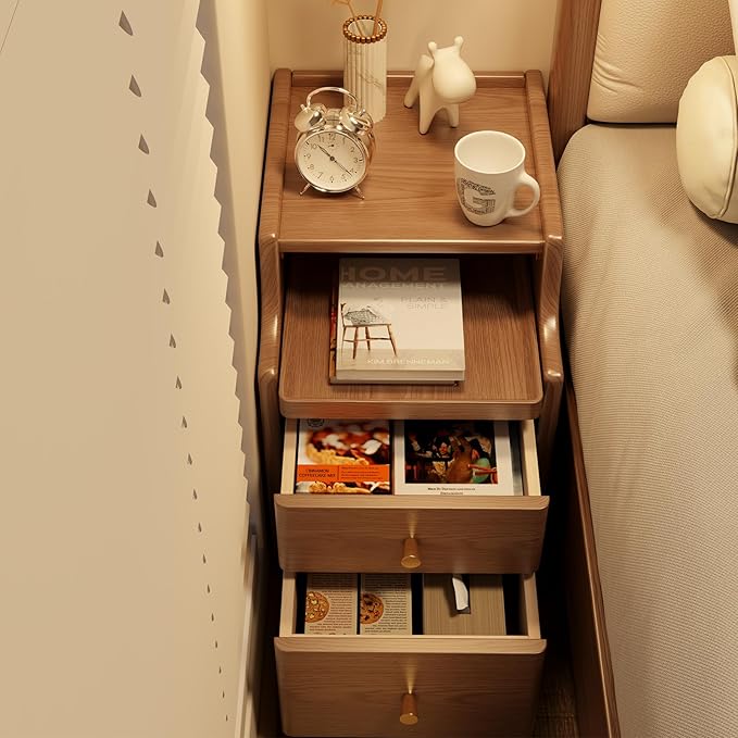 Wood Nightstand, Walnut Nightstand - Image 6