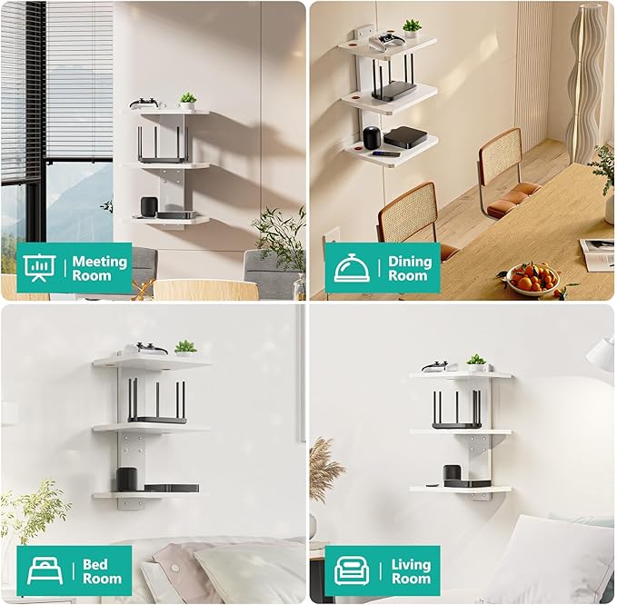WALI Floating TV Shelf, Holds Up to 22lbs, Wooden Wall Mounted Shelves - Image 7
