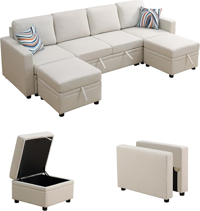 102 Inch L Shaped Sectional Couch - Image 4