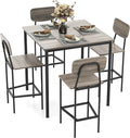 Tangkula Counter Height Dining Table Set, Bar Table and Chairs, Pub Table and by TANGKULA