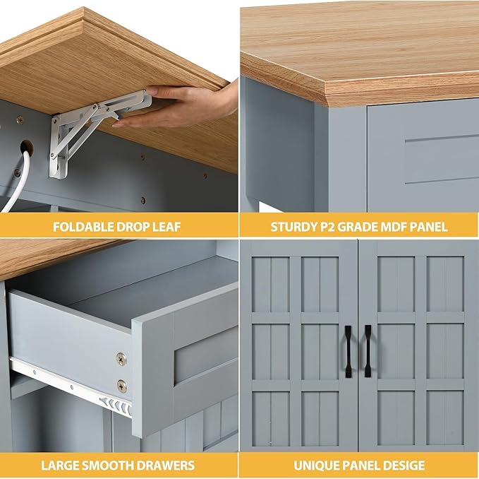 DWVO Rolling Kitchen Island - Image 8