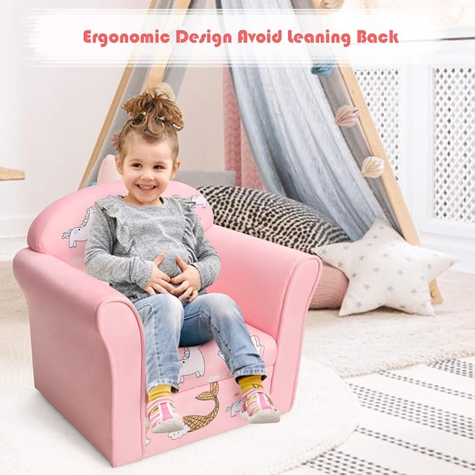 Costzon Kids Couch, Children's Sofa Armrest Chair - Image 4
