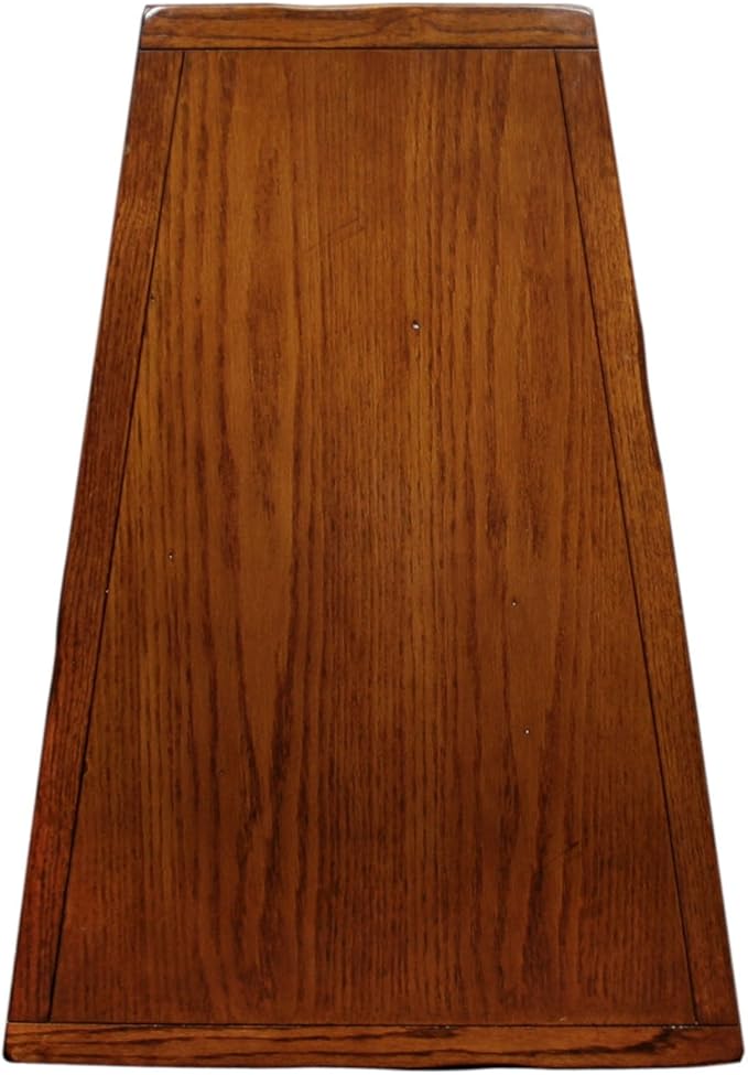 Leick Home Slate End Table, Solid Wood, Narrow Wedge Shape, Slate Tile Insets - Image 2