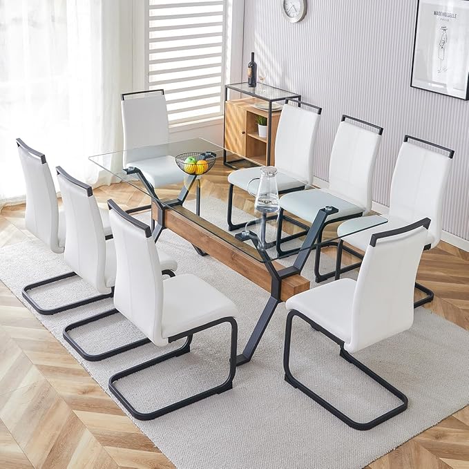 Dining Chairs Set of 8, Modern Kitchen Chairs - Image 2