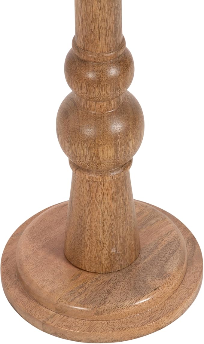 Kate and Laurel Wegner Transitional Wooden Round Drink Table, Natural Wood - Image 9