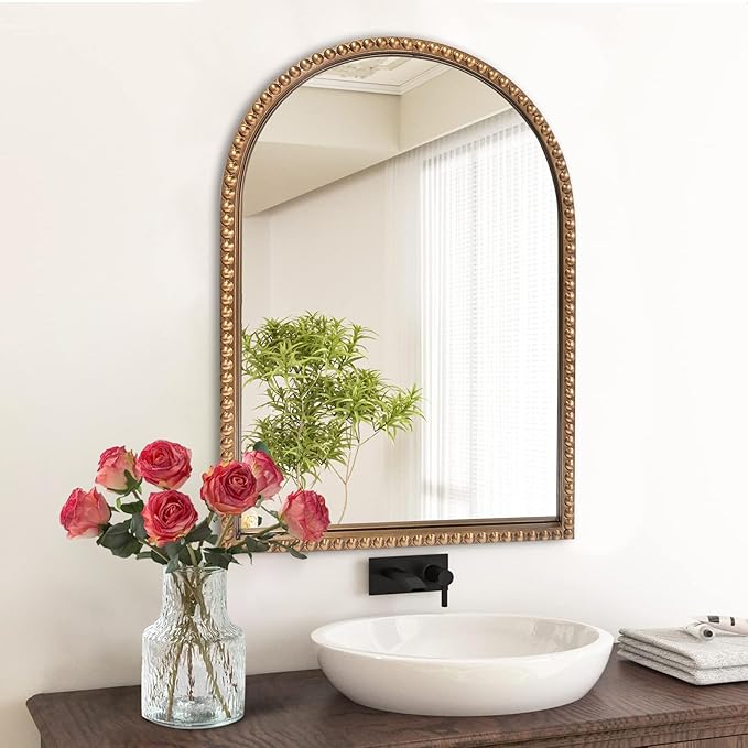 Traditional Arch Mirror for Bathroom, Decorative Accent Vertical Vanity - Image 9