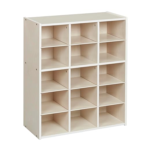 ECR4Kids Streamline 15 Cubby Tray Storage Cabinet, Classroom Furniture by ECR4Kids