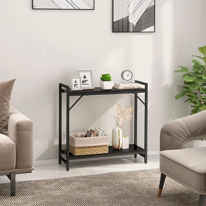 Narrow Console Table, 2 Tier Small Entryway Table, Sofa Table - Image 7
