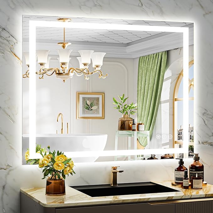 44x36 Inch LED Bathroom Mirror by YEELAIT