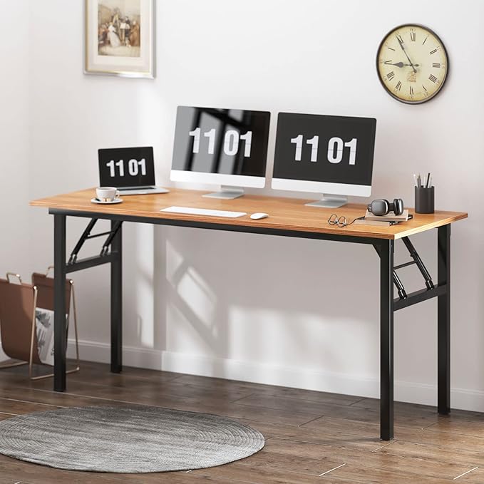 SDHYL 62 inches No Assembly Foldable Computer Desk - Image 2