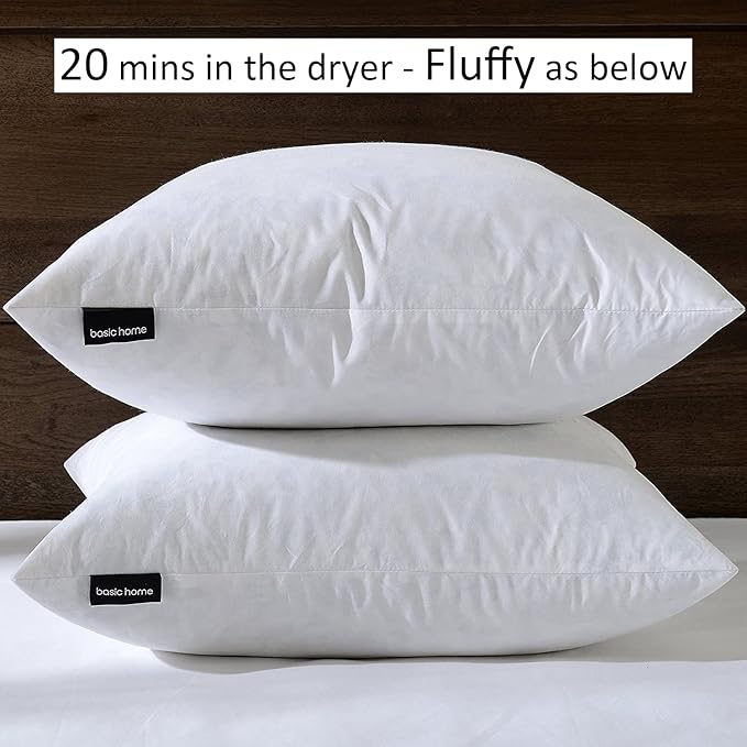 14x14 Decorative Throw Pillow Inserts-Down Feather Pillow Inserts-Square-Cotton - Image 8