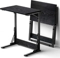 Tatub 24" Folding C Shaped End Table Set of 2, Small Sofa Side Laptop Desk by Tatub