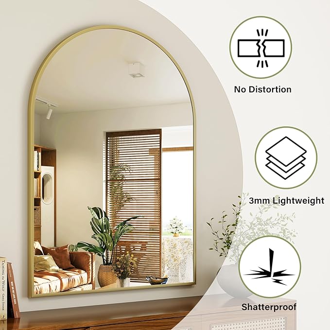 Arch Bathroom Mirror, 24x36 Inch - Image 7