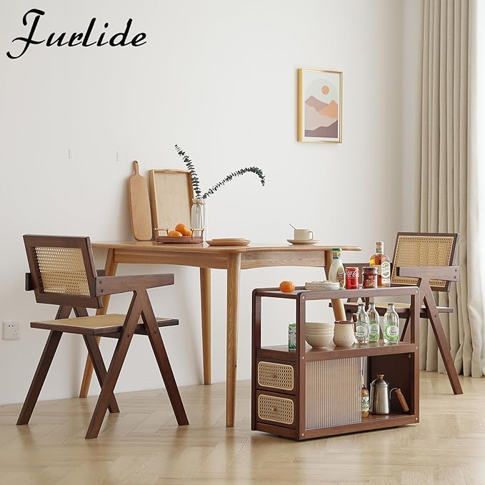Rattan Nightstand Side Table - Image 7