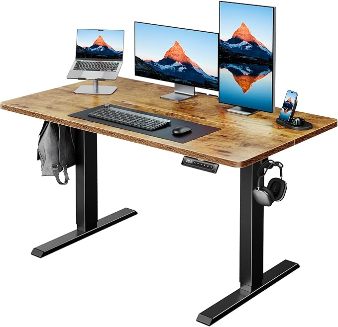 HUANUO 48" x 24" Electric Standing Desk Adjustable Height, 4 Memory Height by HUANUO