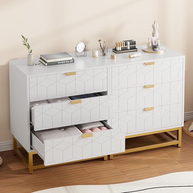 GAOMON 3 Drawer Dresser, Wood Chest Drawers - Image 4