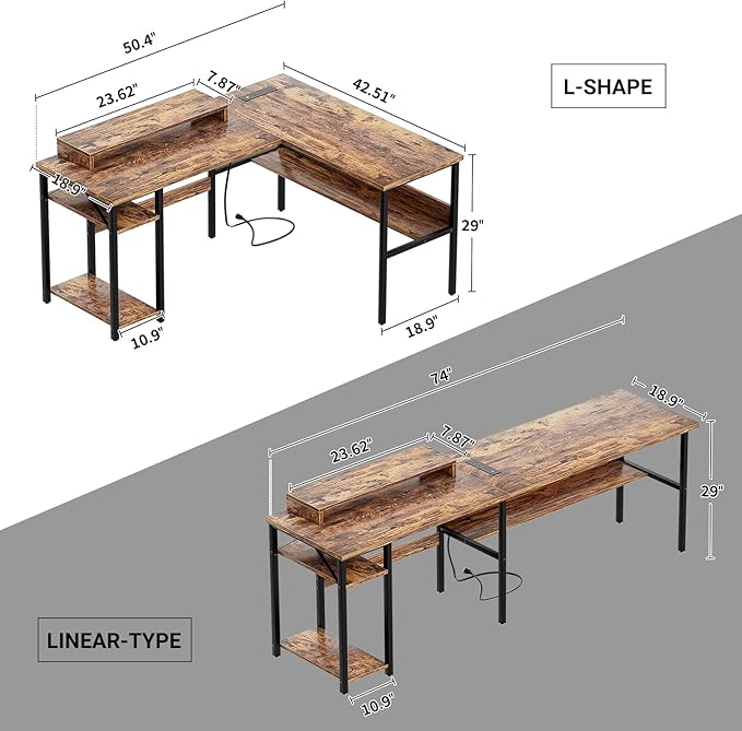 Unikito L Shaped Computer Desk - Image 3