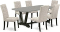 East West Furniture V697EL635-7 7 Piece Kitchen Table & Chairs Set Consist of a by EastWestFurniture