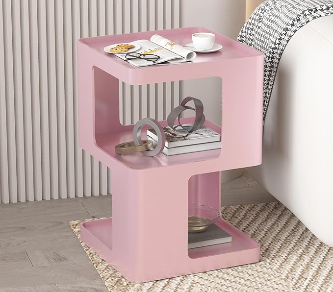 Metal Small Nightstands, Modern Side Table - Image 3