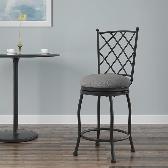 HomePop Home Decor | Metal Counter Height Bar Stools | 24" Bar Stools - Image 2