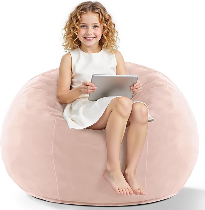 HABUTWAY 2FT Bean Bag Chair, Teardrop Bean Bag Chair Luxurious Velvet Ultra by HABUTWAYMakeYourLifeComfortable