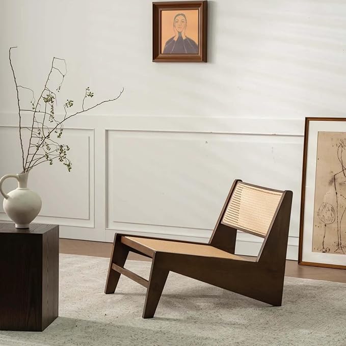 Mid-Century Accent Chair, Rattan Lounge Chair - Image 5
