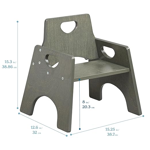 ECR4Kids Stackable Wooden Toddler Chair, Kids Furniture - Image 3