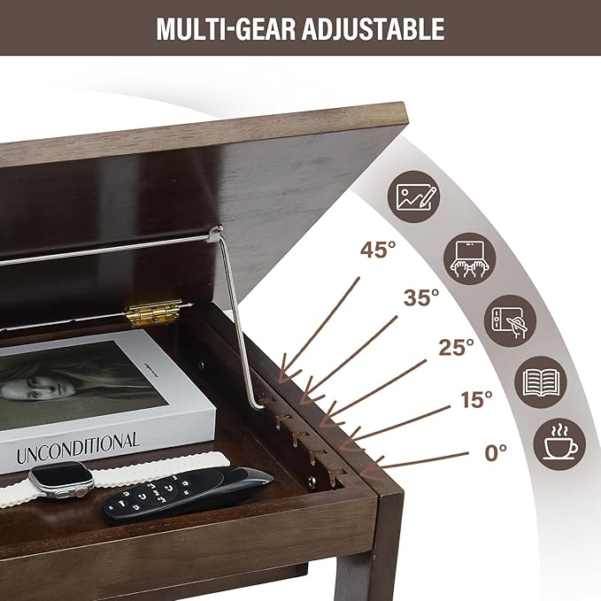CozyDH Rolling Side Table with Wheels, Adjustable C Shaped End Table - Image 4