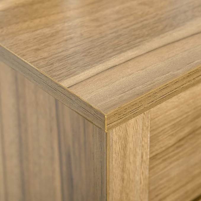 HOMCOM Farmhouse Sideboard Buffet Cabinet, Barn Door Coffee Bar Cabinet - Image 8