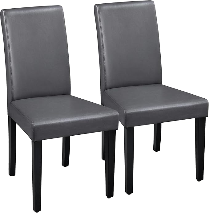 Yaheetech Dining Chairs Set of 2 Faux Leather Modern Dining Room Chairs by Yaheetech