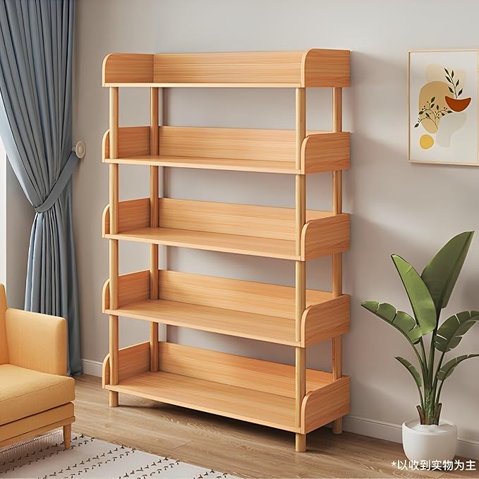 5-Tier Wooden Open Bookcase - Image 8