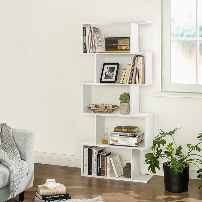 VASAGLE Wooden Bookcase, Display Shelf and Room Divider, Freestanding - Image 4