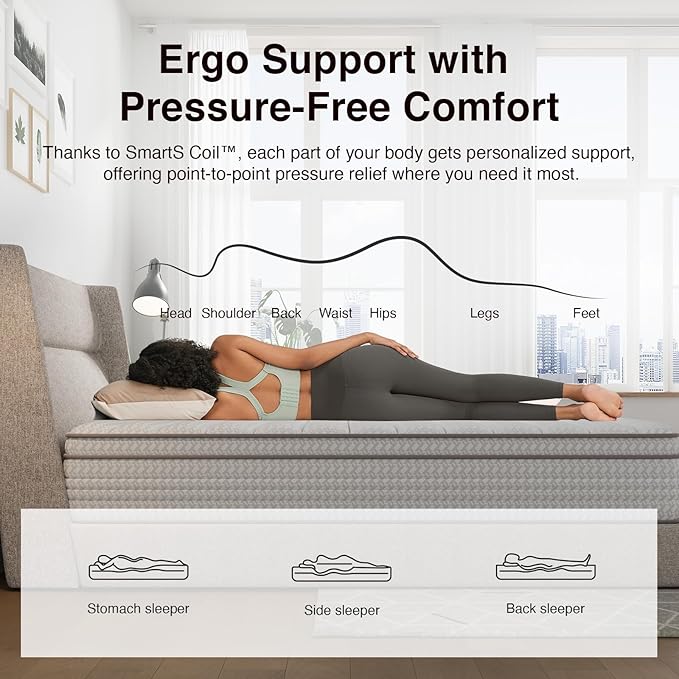Novilla King Size Mattress, 10 Inch King Mattresses in a Box - Image 3