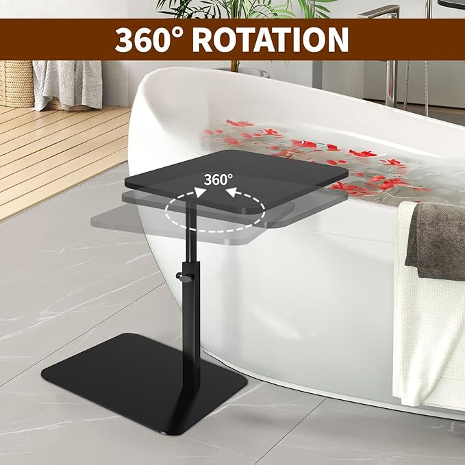 C Table for Sofa, C Table Adjustable Height, Living Room/Bedroom Small C Side - Image 5