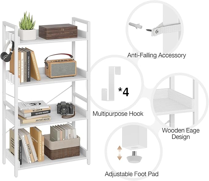 Rolanstar Bookshelf 4 Tier - Image 4