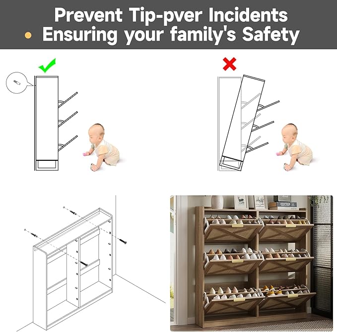 Maupvit Large Shoe Storage Cabinet - Image 7