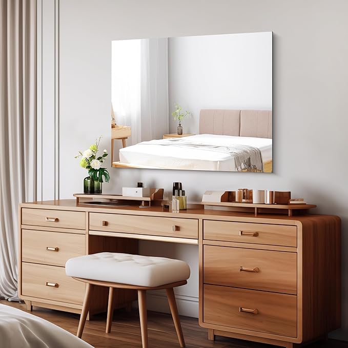 Frameless Mirror, 30x36 inch Rectangle Bathroom Mirror - Image 2