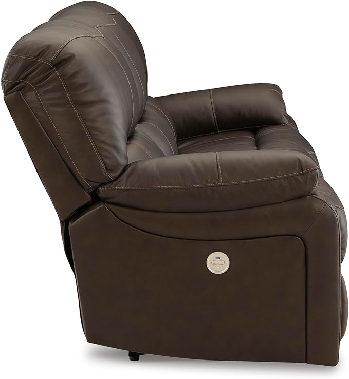 Signature Design by Ashley Leesworth Modern Leather Match Power Reclining Sofa - Image 11
