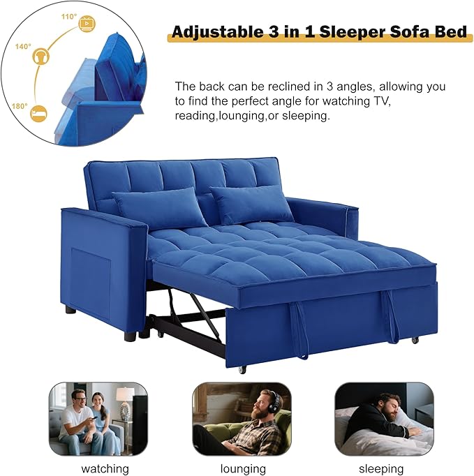 3 in1 Sofa Bed, Pull-Out Sleeper Sofa Bed - Image 7