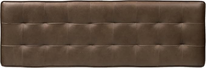 POLY & BARK Napa Luca Leather Bench in Cocoa Brown - Image 5
