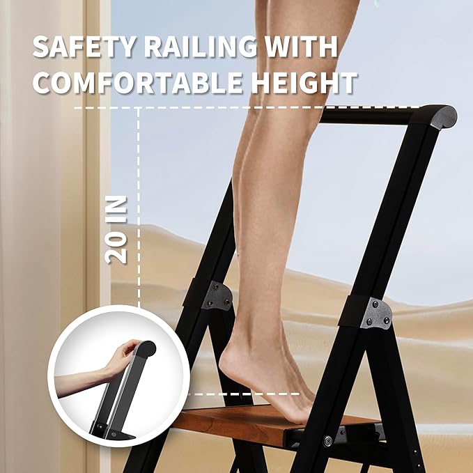 3 Step Ladder, Folding Step Stool - Image 4