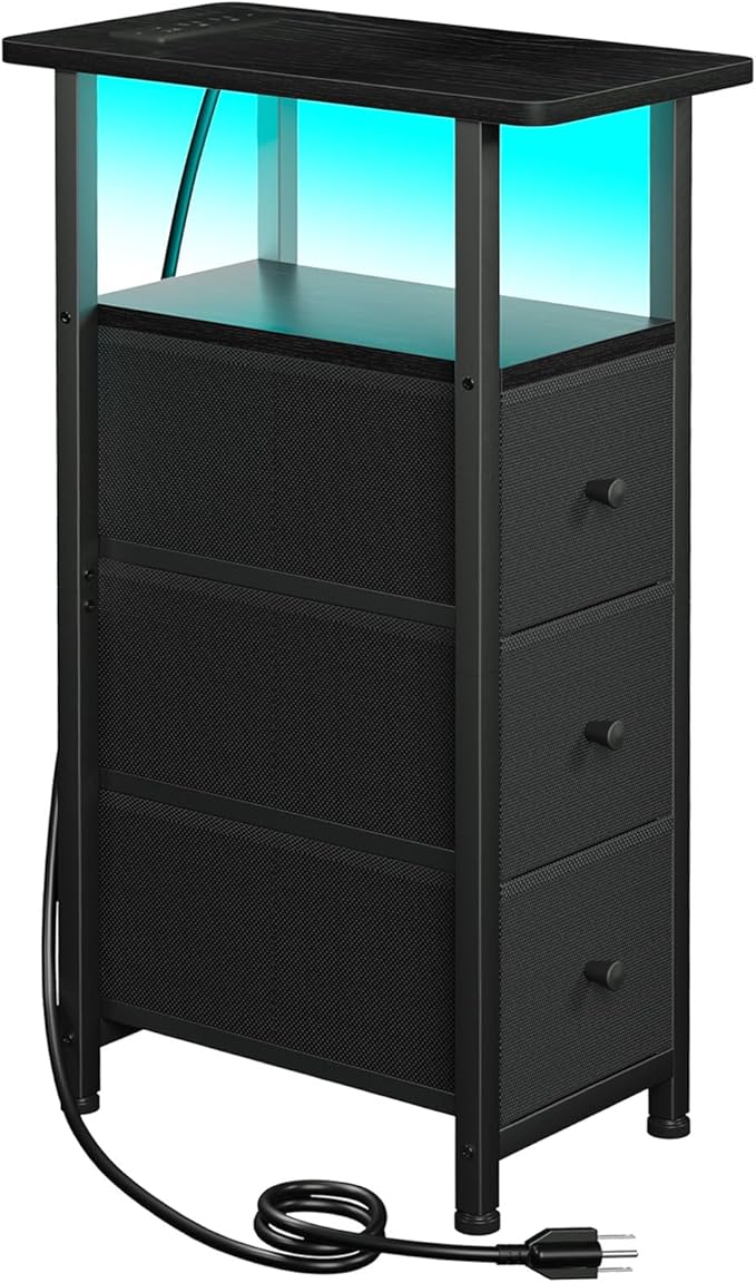 Narrow End Table Living Room by LOAKEKEL
