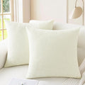 CaliTime Throw Pillow Covers Decorative 26 X 26 Inches Pack of 2 Cozy Chenille by CaliTime