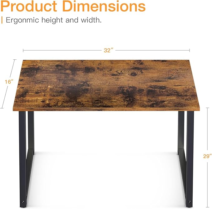 Coleshome 32 Inch Computer Desk, Modern Simple Style Desk - Image 3