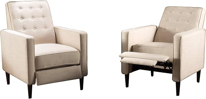 GDFStudio Marston Mid Century Modern Fabric Recliner by ChristopherKnightHome