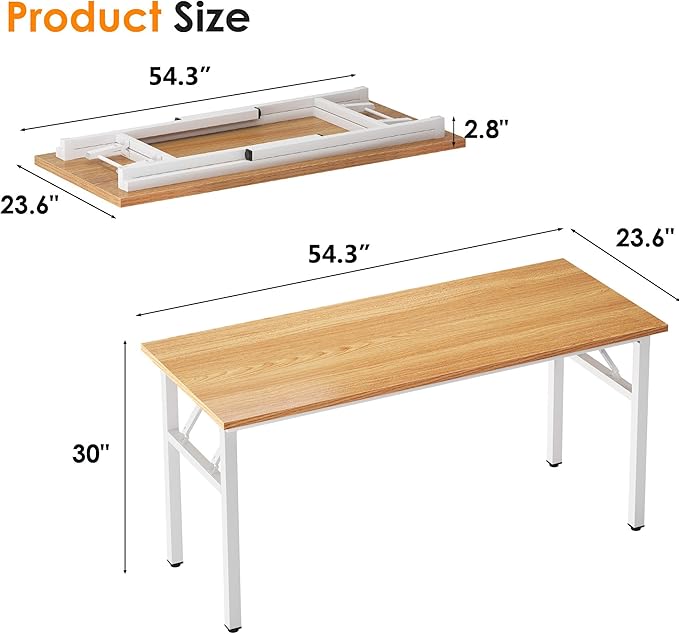 Need Folding Desk, 54 inch Large Computer Desk - Image 3