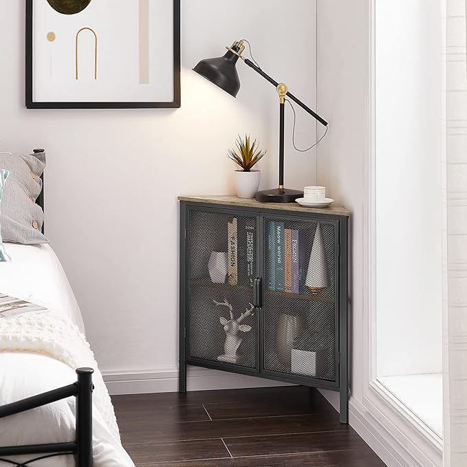 VECELO Corner Cabinet/Table, 3-Tier Shelves - Image 4