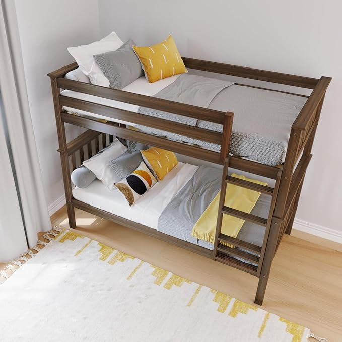 Max & Lily Bunk Bed Twin over Twin, Solid Wood Bunk Bed Frame - Image 7